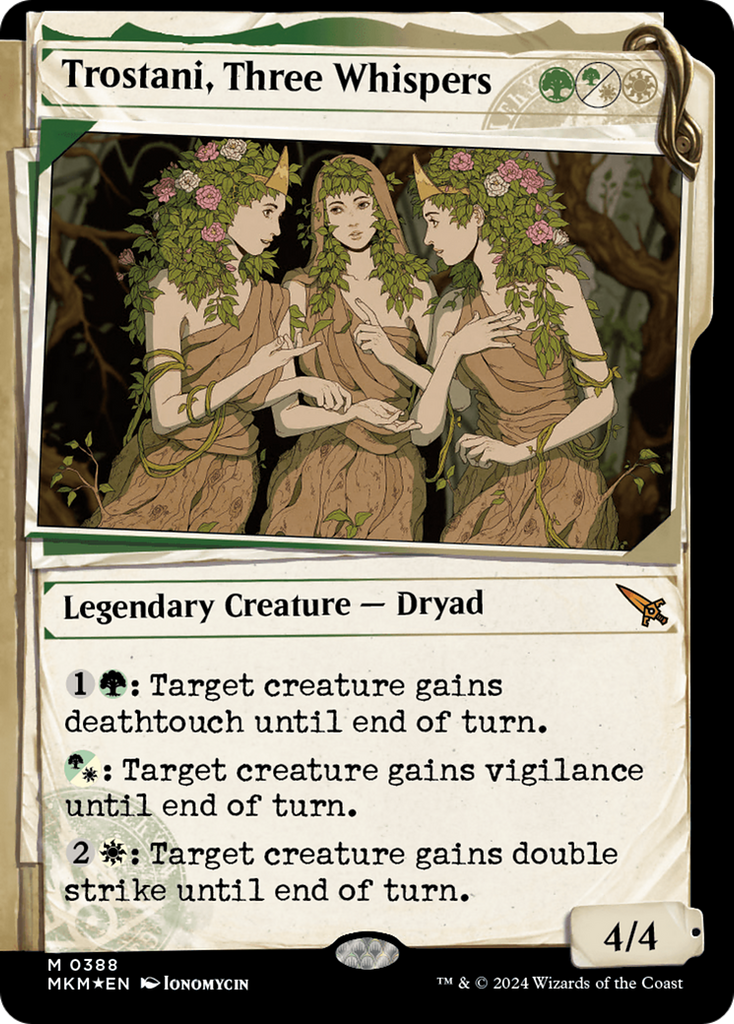 invisible ink mtg cards Trostani, Three Whispers (Showcase) (Invisible Ink) [Murders at Karlov Murders at Karlov Manor Cybermen squadron with other Magic: The Gathering Name:Scar