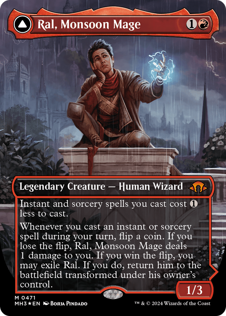Ral, Monsoon Mage // Ral, Leyline Prodigy (Borderless) (Textured Foil)