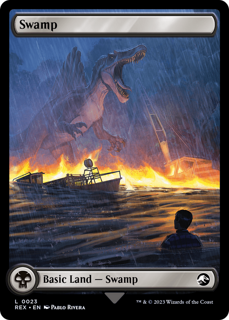 jurassic world card mtg Swamp // Swamp [Jurassic World Collection]