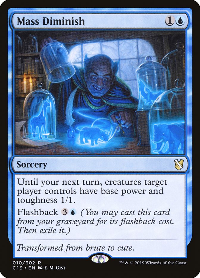 flashback cards mtg Mass Diminish [Commander 2019]