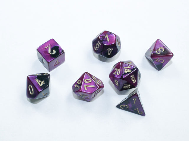 Gemini® Black-Purple/Gold Mini-Polyhedral