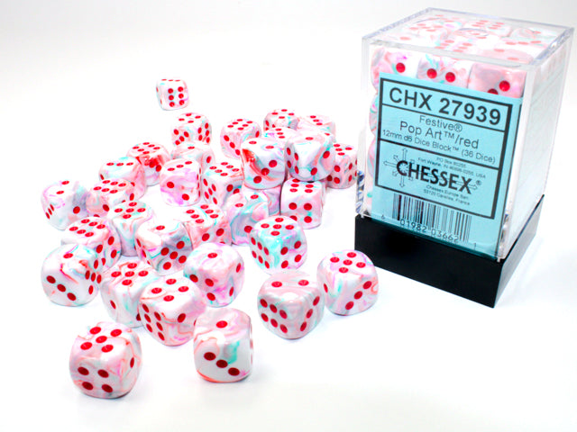 Chessex Pop Art Red D6 12mm