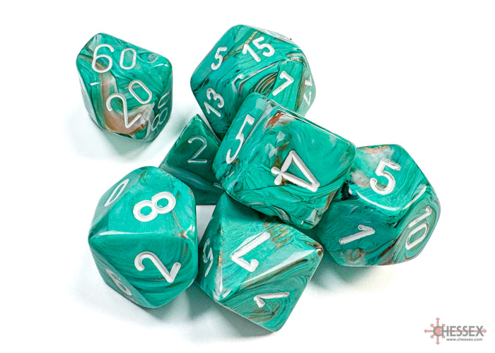 Marble Polyhedral Oxi-Copper™/white 7-Die set