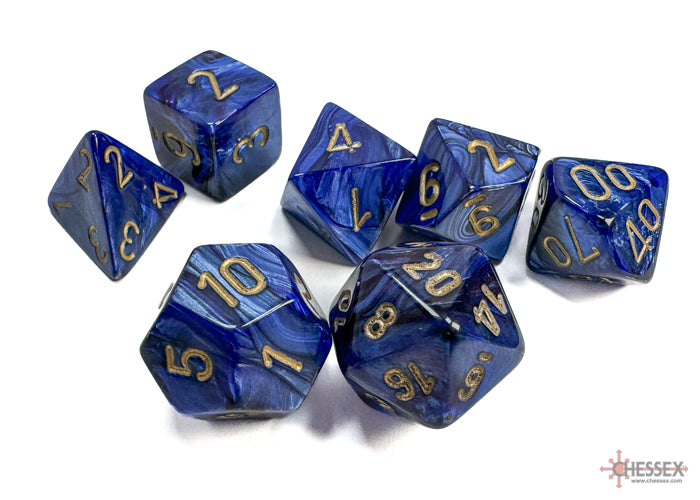 Scarab® Polyhedral Royal Blue/gold 7-Die Set