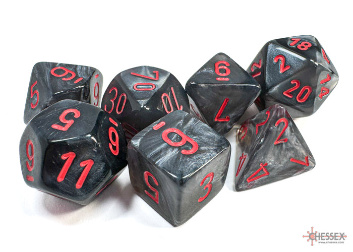 Velvet® Polyhedral Black/red 7-Die Set