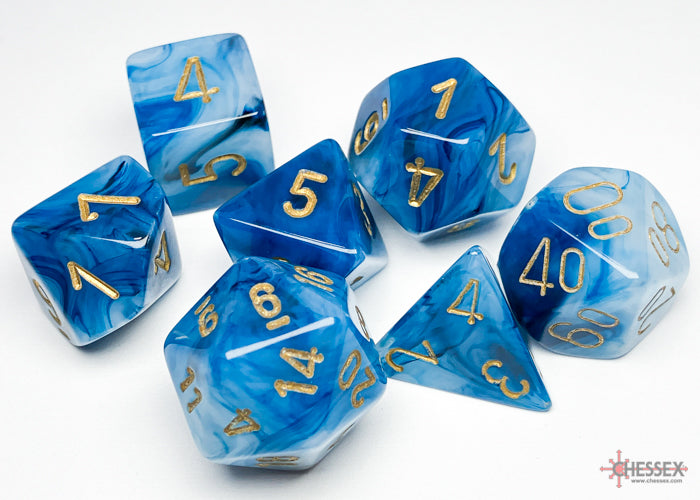 Phantom® Polyhedral Teal/gold 7-Die Set