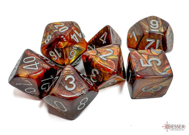 Lustrous Mini Polyhedral Gold/silver 7-Die Set