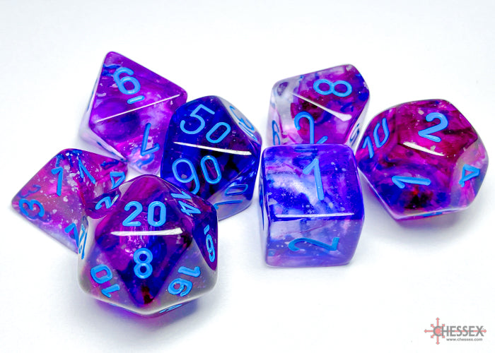 Nebula® Polyhedral Nocturnal™/blue Luminary™ 7-Die Set