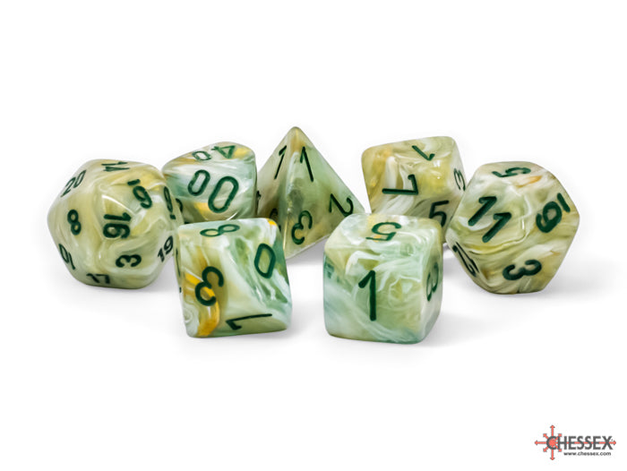 Marble Green/dark green Mega-hedral™ 7-Die Set