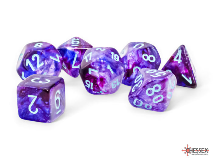 Nebula® Nocturnal™/turquoise Mega-hedral™ 7-Die Set