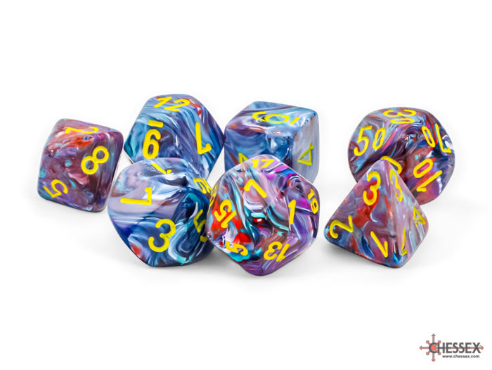 Festive® Mosaic/Yellow Mega-hedral™ 7-Die Set