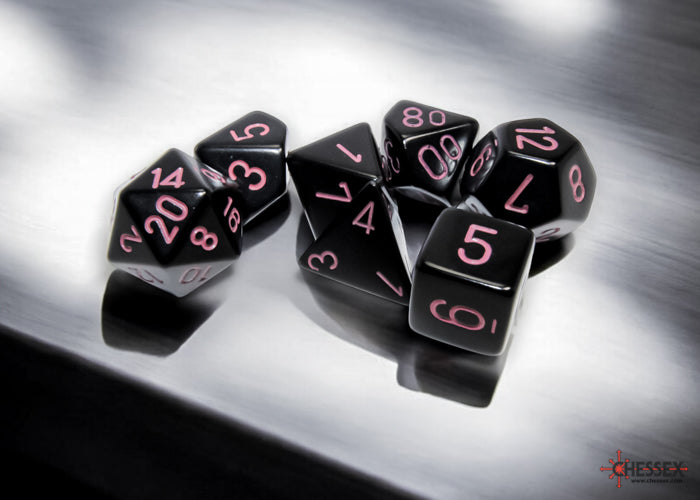 Chessex Opaque Black/Pink