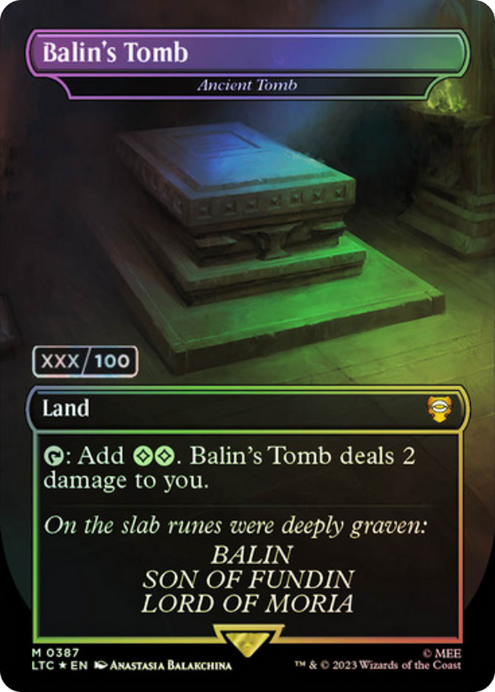 Balin's Tomb - Ancient Tomb (Borderless) (Serialized) [The Lord of the Rings: Tales of Middle-Earth Commander]