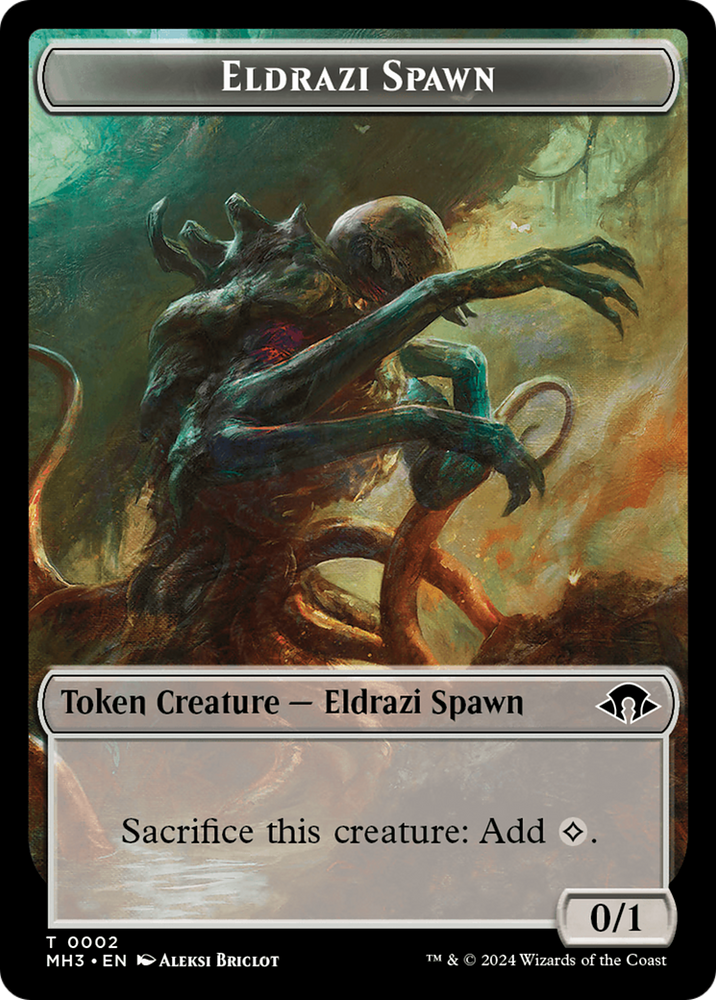 Eldrazi Spawn // Phyrexian Wurm (0018) Double-Sided Token [Modern Horizons 3 Tokens]