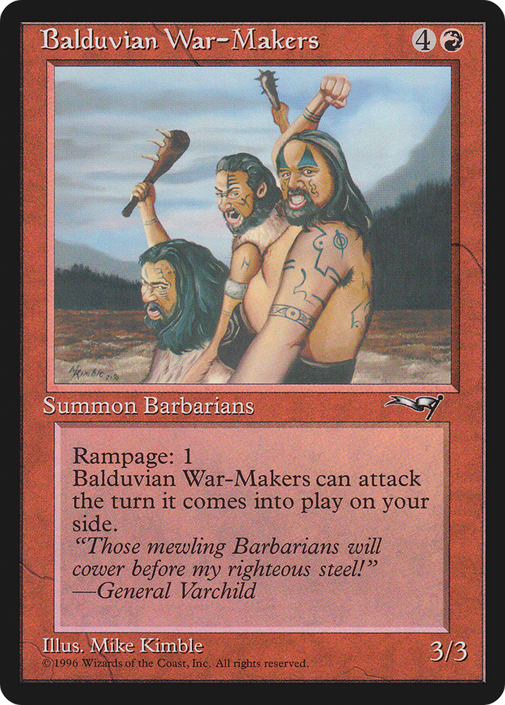 Balduvian War-Makers (Treeline Background) [Alliances]