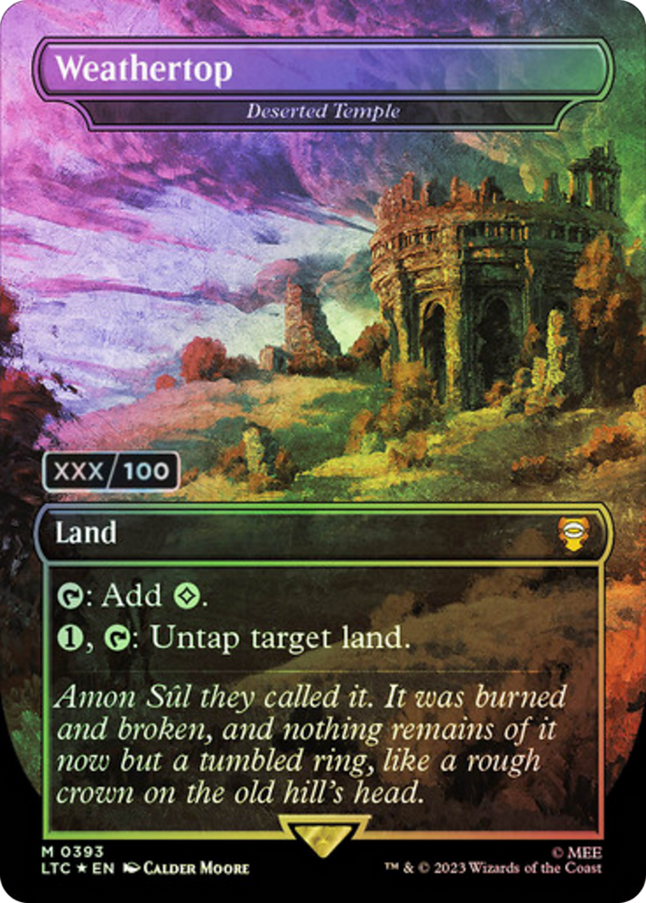 Weathertop - Deserted Temple (Borderless) (Serialized) [The Lord of the Rings: Tales of Middle-Earth Commander]