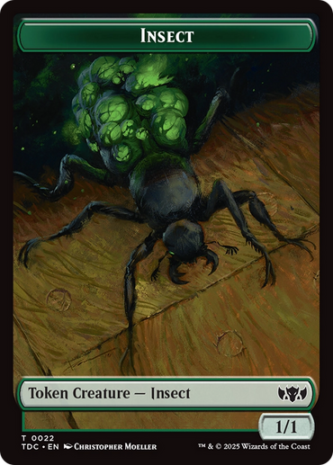 Insect (0022) // Zombie Druid Double-Sided Token [Tarkir: Dragonstorm Commander Tokens]