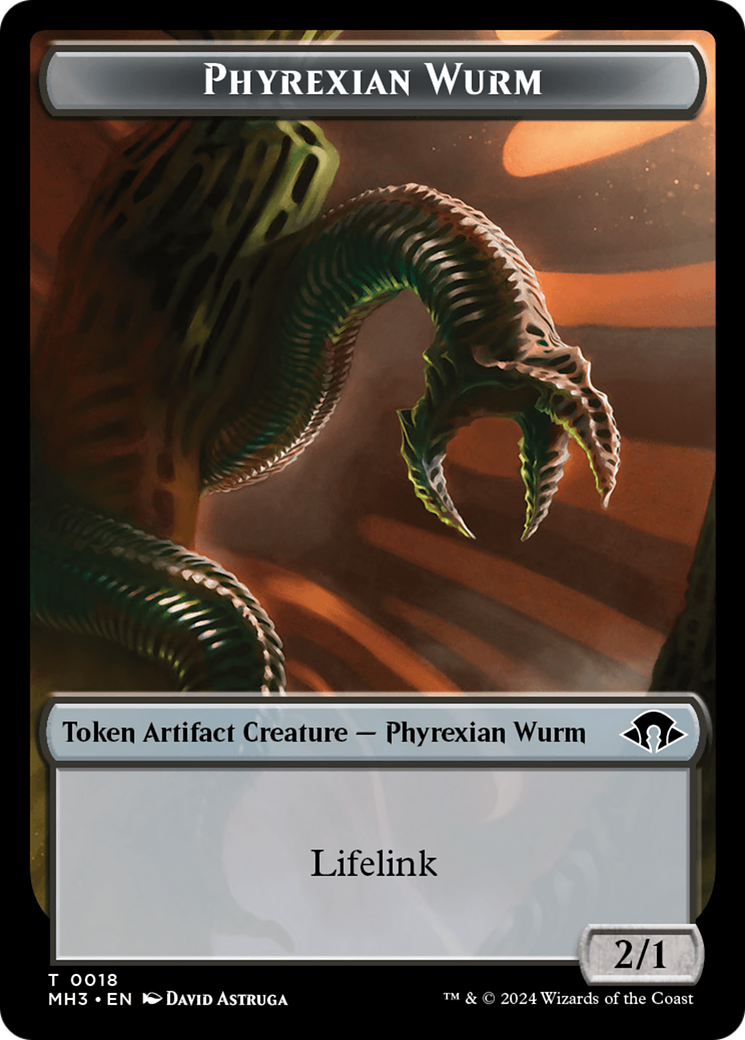 Phyrexian Wurm Token (0018) [Modern Horizons 3 Tokens]