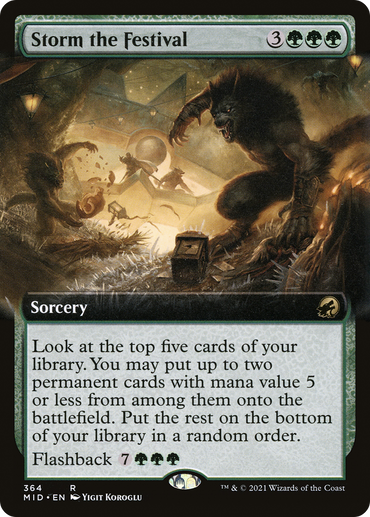 Storm the Festival (Extended Art) [Innistrad: Midnight Hunt]