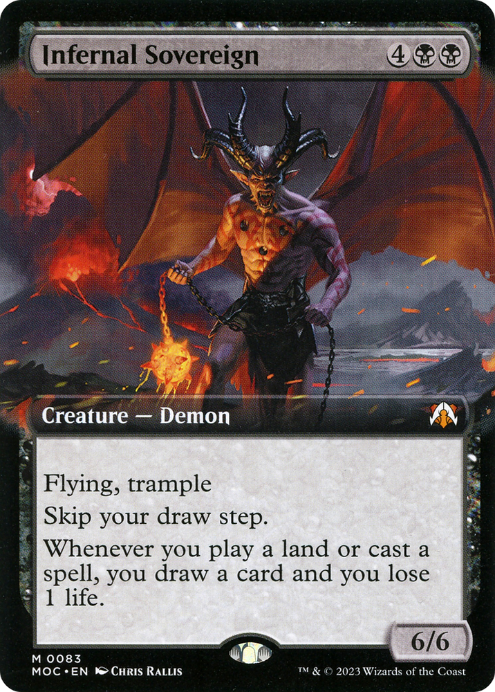 Infernal Sovereign (Extended Art) [March of the Machine Commander]