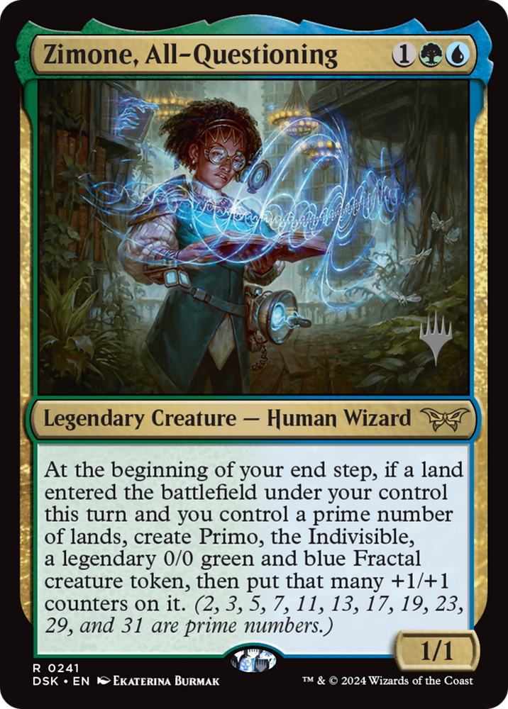 Zimone, All-Questioning (Promo Pack) [Duskmourn: House of Horror Promos]