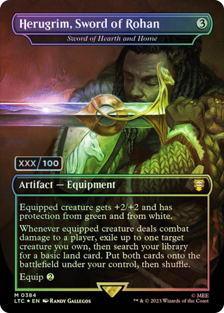 Herugrim, Sword of Rohan - Sword of Hearth and Home (Borderless) (Serialized) [The Lord of the Rings: Tales of Middle-Earth Commander]
