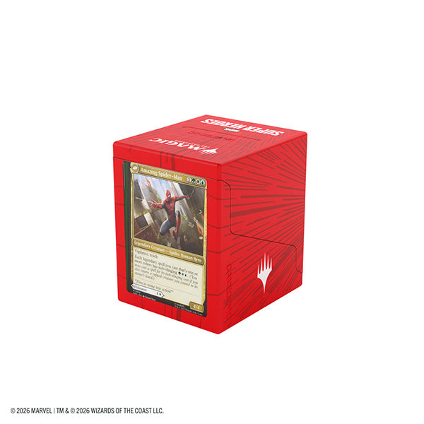 Deckbox: MTG Bastion 100+ XL- Marvel Super Heroes- Comic Burst Red