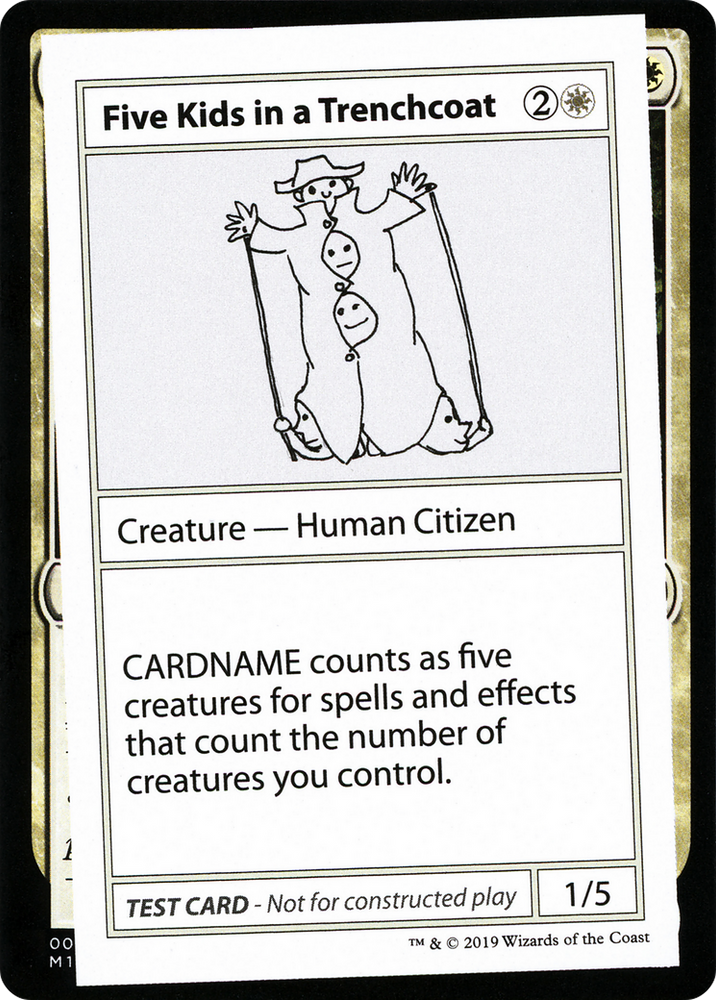 Five Kids in a Trenchcoat (2021 Edition) [Mystery Booster Playtest Cards]