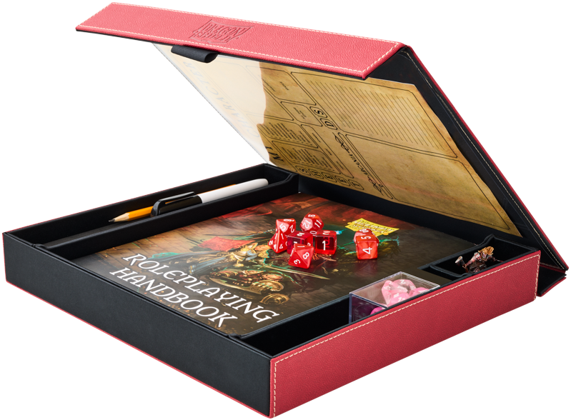 Dragon Shield: Roleplaying Player Companion RPG Box & Dice Tray (Blood Red)