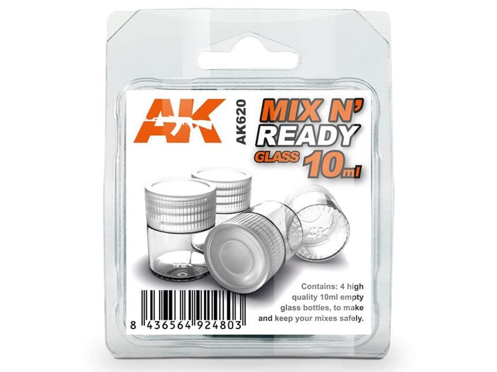 AK  Mix 'n Ready Glass Bottles 10ml