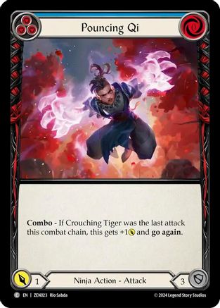 Pouncing Qi (Blue) [ZEN023] (Part the Mistveil Zen Blitz Deck)