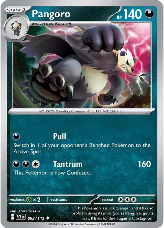 160 142 pokemon card Pangoro (093/142) [Scarlet & Violet: Stellar Crown]