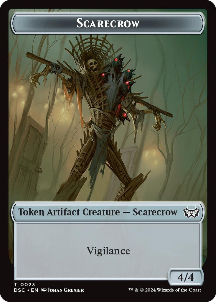 Devil // Scarecrow Double-Sided Token [Duskmourn: House of Horror Comm