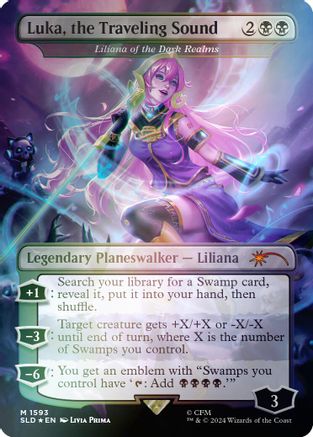 Luka, the Traveling Sound - Liliana of the Dark Realms (Rainbow Foil) (Japanese) [Secret Lair Drop Series]