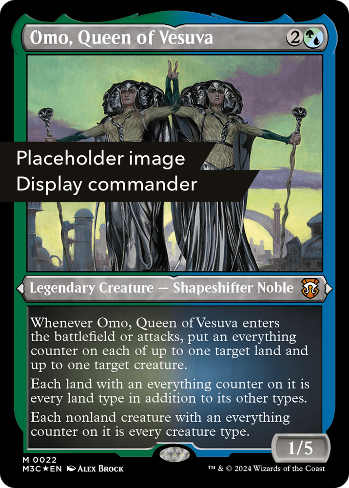 Omo, Queen of Vesuva (Display Commander) (Ripple Foil) [Modern Horizons 3 Commander]