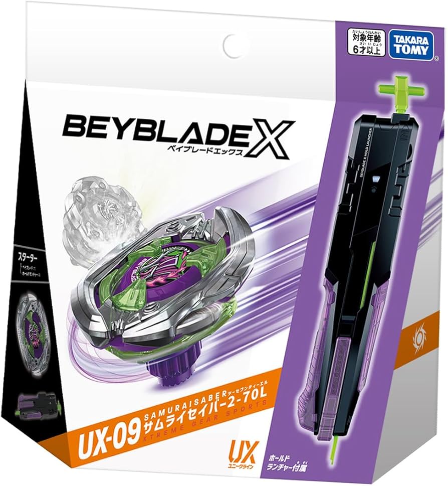 Beyblade X UX-09 Samurai Saber 2-70L With Sword Launcher