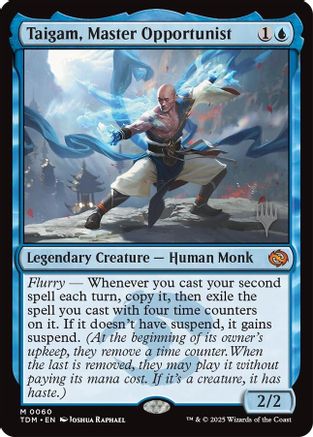 Taigam, Master Opportunist (Promo Pack) [Tarkir: Dragonstorm Promos]