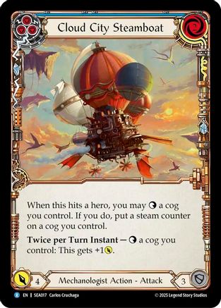 Cloud City Steamboat (Blue) [SEA017] (High Seas)  Rainbow Foil