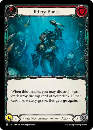 Jittery Bones (Red) [SEA068] (High Seas)  Rainbow Foil