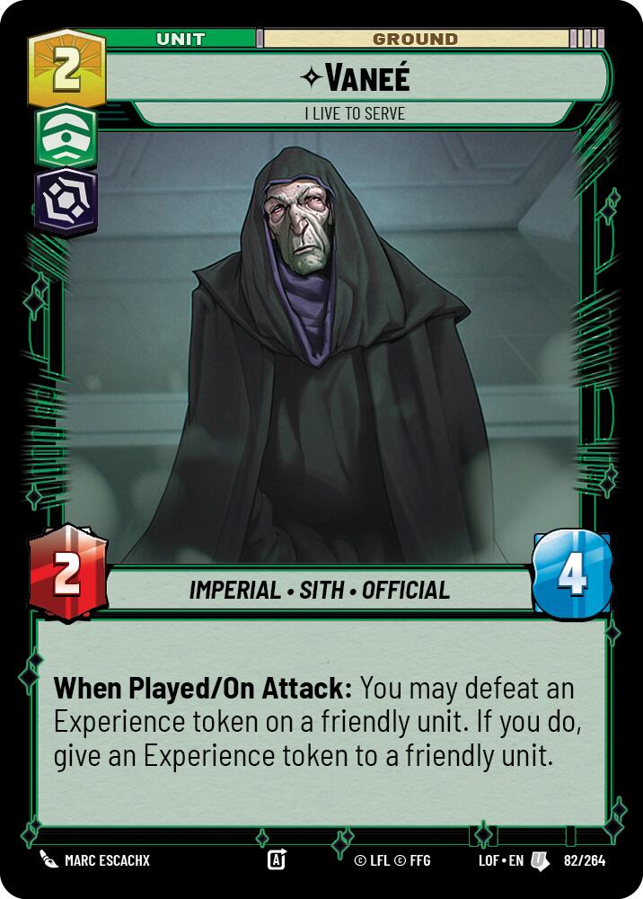 Vanee - I Live to Serve (82/264) (82/264) [Legends of the Force]