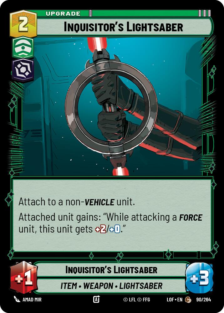 Inquisitor's Lightsaber (90/264) (90/264) [Legends of the Force]