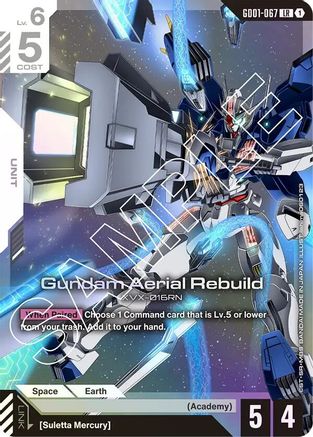 Gundam Aerial Rebuild (GD01-067) - Newtype Rising Holofoil