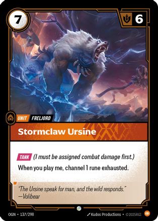 Stormclaw Ursine (137/298) - Origins Foil