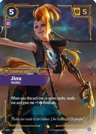 Jinx - Rebel (Alternate Art) (202a/298) - Origins Foil