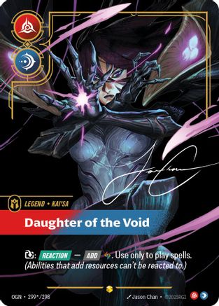 Kai'Sa - Daughter of the Void (Signature) (299*/298) - Origins Foil