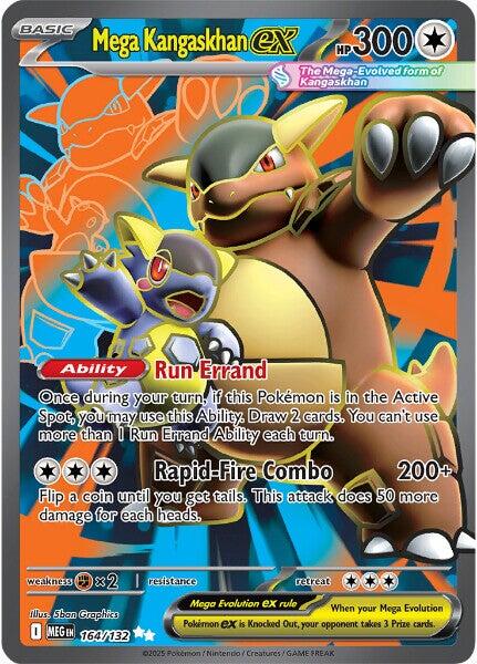 kangaskhan pokemon card value Mega ex (164/132) [Mega Evolution: Base Set] opc01 Attack 1 Brainstorm Art Card 65 Expansion Set:Detective Pikachu - Single Pack