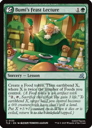 Bumi's Feast Lecture [Avatar: The Last Airbender: Eternal-Legal]