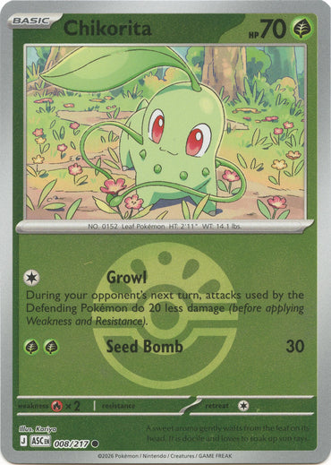 Chikorita (008/217) (Friend Ball) [Mega Evolution: Ascended Heroes]
