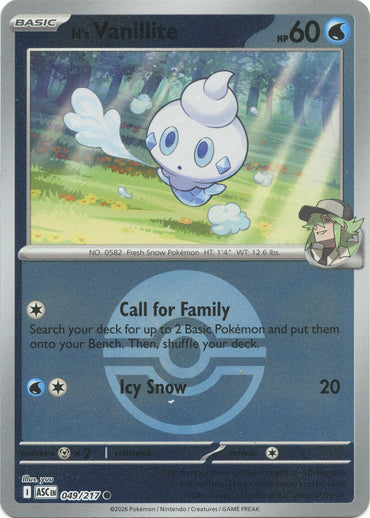 N's Vanillite (049/217) (Poke Ball) [Mega Evolution: Ascended Heroes]