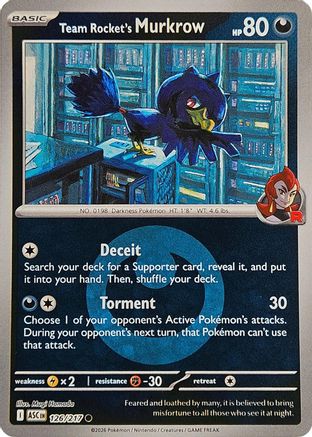 Team Rocket's Murkrow (126/217) (Energy Symbol Pattern) [Mega Evolution: Ascended Heroes]